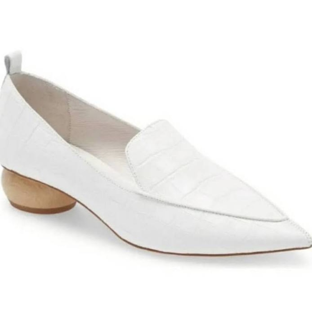 Jeffrey Campbell White Chunky Heel Flats Size 10